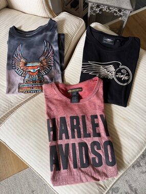 Lot of 3 Harley-Davidson Graphic T-Shirts